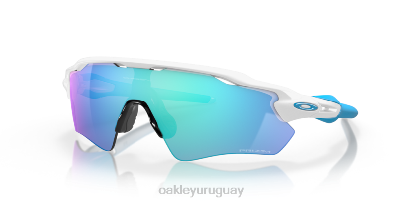 Oakley trayectoria del radar ev XT4H33 gafas Lentes Prizm de zafiro, montura blanca pulida.