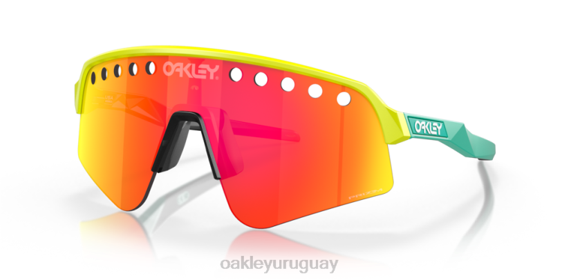 Oakley barrido sutro lite (ventilado) XT4H233 gafas Lentes prizm ruby, montura amarilla pelota de tenis