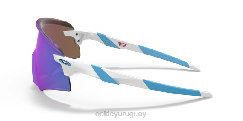 Oakley codificador (ajuste de puente bajo) XT4H1060 gafas Lentes Prizm de zafiro, montura blanca pulida.