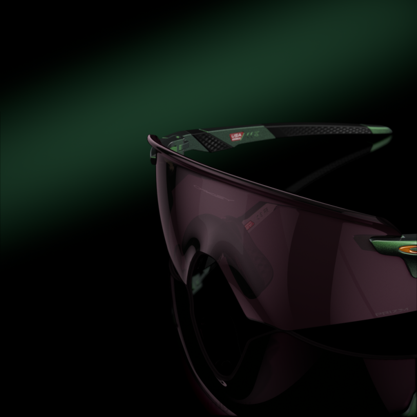 Oakley codificador (ajuste de puente bajo) colección ascend XT4H1069 gafas Lentes prizm road negras, montura verde espectro gamma