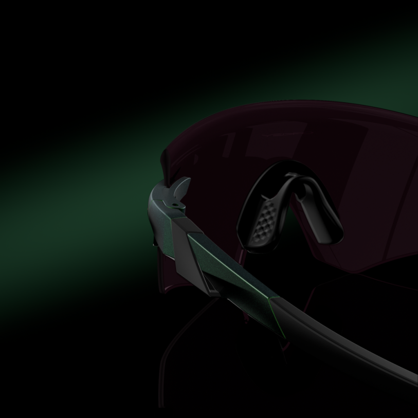 Oakley colección ascendiente del codificador XT4H1053 gafas Lentes prizm road negras, montura verde espectro gamma