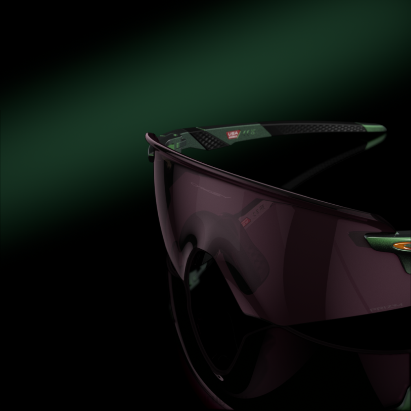 Oakley colección ascendiente del codificador XT4H1053 gafas Lentes prizm road negras, montura verde espectro gamma