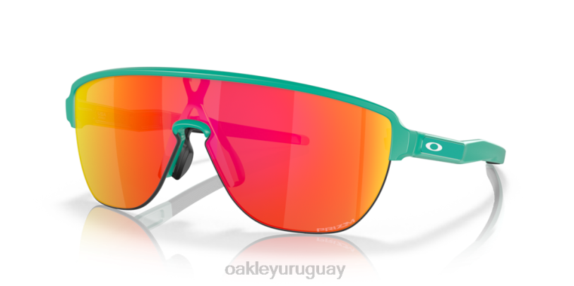 Oakley corredor (ajuste de puente bajo) XT4H168 gafas lentes prizm ruby, montura celeste mate