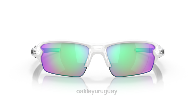 Oakley flak 2.0 (ajuste de puente bajo) XT4H864 gafas Lentes Prizm Golf, montura blanca pulida.