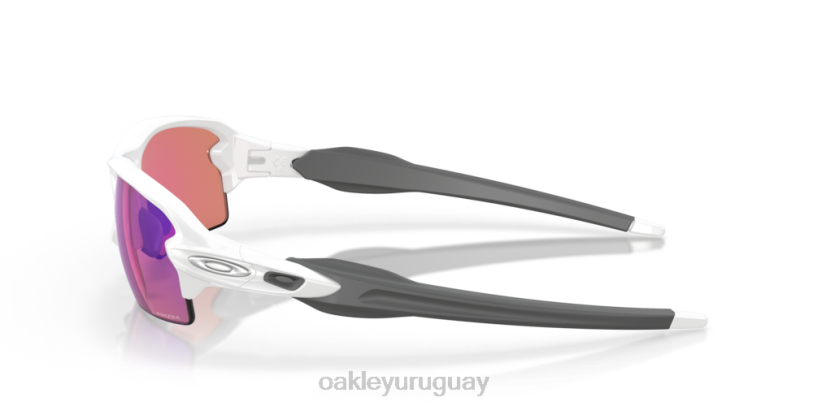 Oakley flak 2.0 (ajuste de puente bajo) XT4H864 gafas Lentes Prizm Golf, montura blanca pulida.