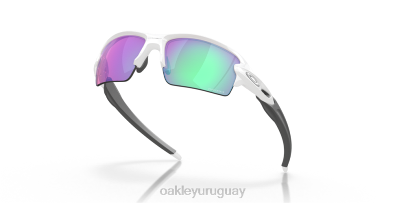 Oakley flak 2.0 (ajuste de puente bajo) XT4H864 gafas Lentes Prizm Golf, montura blanca pulida.