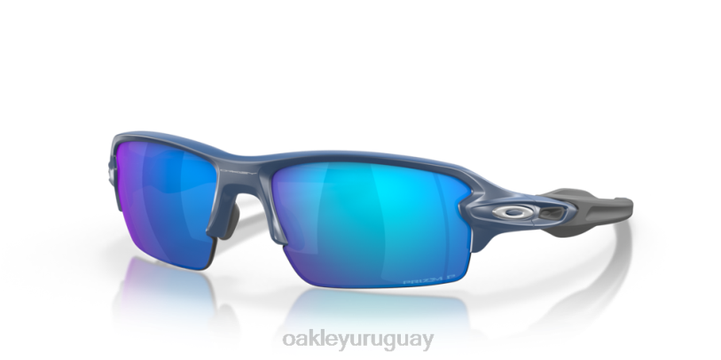 Oakley flak 2.0 (ajuste de puente bajo) XT4H875 gafas lentes polarizadas prizm sapphire, montura poseidon mate