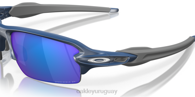 Oakley flak 2.0 (ajuste de puente bajo) XT4H875 gafas lentes polarizadas prizm sapphire, montura poseidon mate