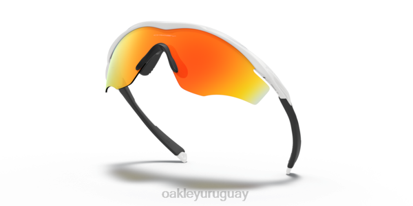 Oakley marco m2 xl XT4H175 gafas Lentes Fire Iridium, montura blanca pulida.