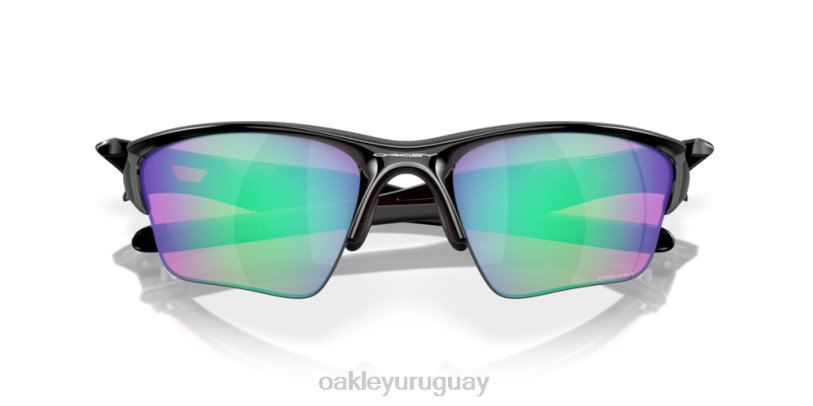 Oakley media chaqueta 2.0 xl XT4H416 gafas Lentes Prizm Golf, montura negra pulida.