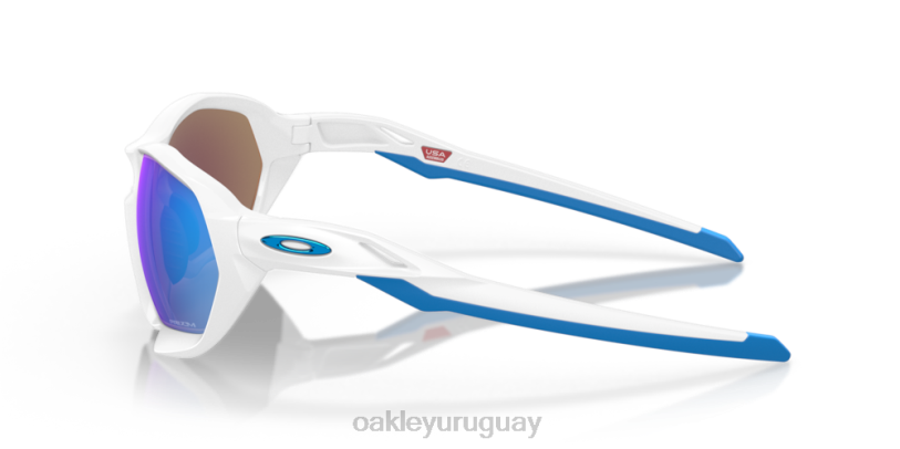 Oakley plazma (ajuste de puente bajo) XT4H589 gafas lentes prizm zafiro, montura blanca mate