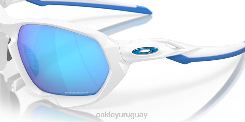 Oakley plazma (ajuste de puente bajo) XT4H589 gafas lentes prizm zafiro, montura blanca mate