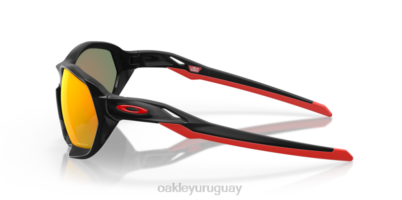 Oakley plazma (ajuste de puente bajo) XT4H590 gafas Lentes Prizm Ruby, montura tinta negra mate.