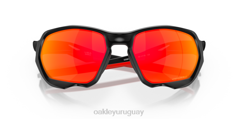 Oakley plazma (ajuste de puente bajo) XT4H590 gafas Lentes Prizm Ruby, montura tinta negra mate.