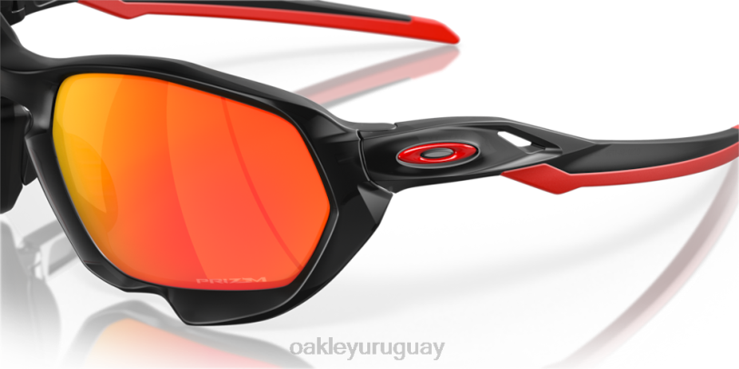 Oakley plazma (ajuste de puente bajo) XT4H590 gafas Lentes Prizm Ruby, montura tinta negra mate.
