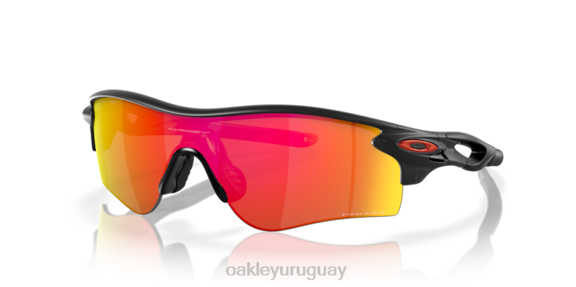 Oakley ruta de bloqueo de radar (ajuste de puente bajo) XT4H706 gafas Lentes Prizm Ruby, montura tinta negra mate.
