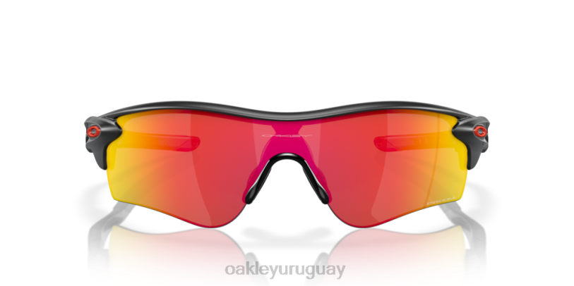 Oakley ruta de bloqueo de radar (ajuste de puente bajo) XT4H706 gafas Lentes Prizm Ruby, montura tinta negra mate.