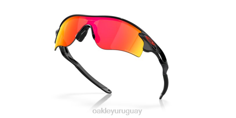 Oakley ruta de bloqueo de radar (ajuste de puente bajo) XT4H706 gafas Lentes Prizm Ruby, montura tinta negra mate.