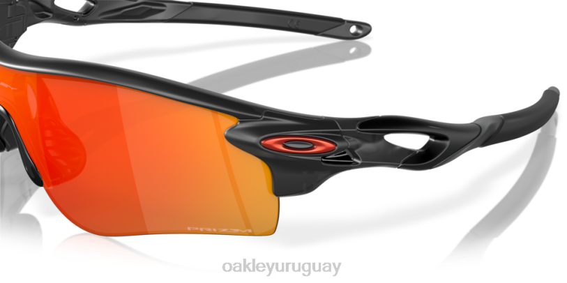 Oakley ruta de bloqueo de radar (ajuste de puente bajo) XT4H706 gafas Lentes Prizm Ruby, montura tinta negra mate.