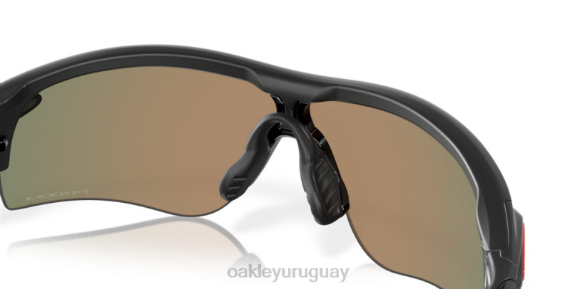 Oakley ruta de bloqueo de radar (ajuste de puente bajo) XT4H706 gafas Lentes Prizm Ruby, montura tinta negra mate.