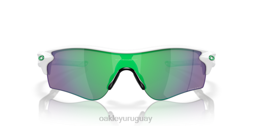 Oakley ruta de bloqueo de radar (ajuste de puente bajo) XT4H707 gafas lentes prizm jade, montura blanca pulida