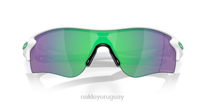 Oakley ruta de bloqueo de radar (ajuste de puente bajo) XT4H707 gafas lentes prizm jade, montura blanca pulida