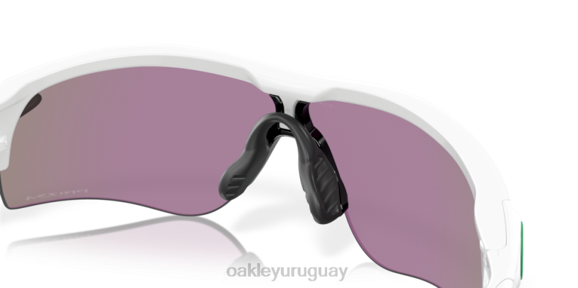 Oakley ruta de bloqueo de radar (ajuste de puente bajo) XT4H707 gafas lentes prizm jade, montura blanca pulida