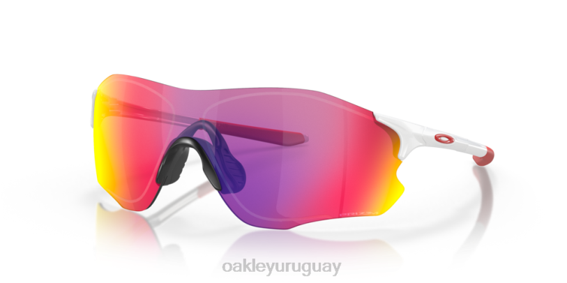 Oakley ruta evzero (ajuste de puente bajo) XT4H884 gafas Lentes Prizm Road, montura blanca pulida.
