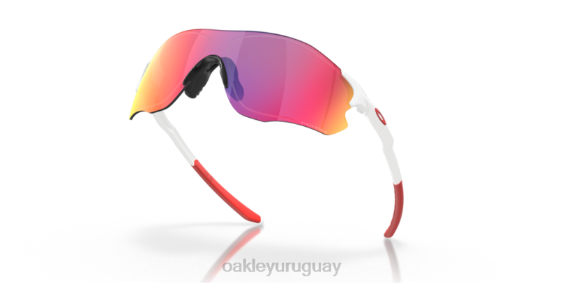 Oakley ruta evzero (ajuste de puente bajo) XT4H884 gafas Lentes Prizm Road, montura blanca pulida.