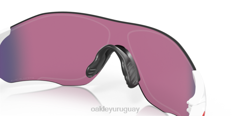 Oakley ruta evzero (ajuste de puente bajo) XT4H884 gafas Lentes Prizm Road, montura blanca pulida.