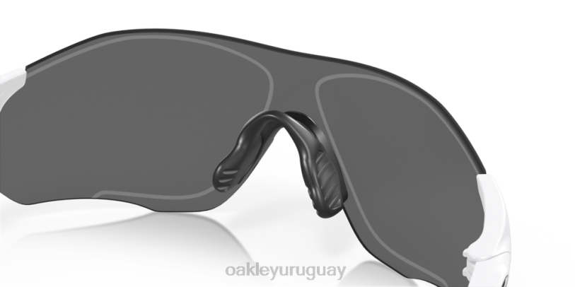 Oakley ruta evzero (ajuste de puente bajo) XT4H886 gafas lentes pizarra iridio, montura blanco perla