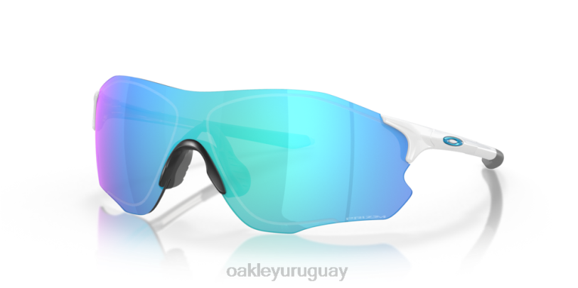 Oakley ruta evzero (ajuste de puente bajo) XT4H888 gafas Lentes Prizm de zafiro, montura blanca pulida.