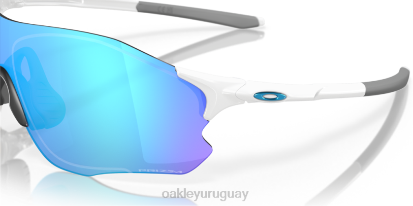 Oakley ruta evzero (ajuste de puente bajo) XT4H888 gafas Lentes Prizm de zafiro, montura blanca pulida.