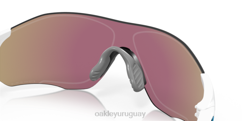 Oakley ruta evzero (ajuste de puente bajo) XT4H888 gafas Lentes Prizm de zafiro, montura blanca pulida.