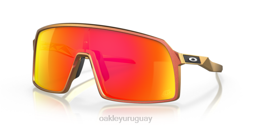 Oakley serie de diseños sutro troy lee XT4H929 gafas lentes prizm ruby, diseños de troy lee montura de cambio en oro rojo
