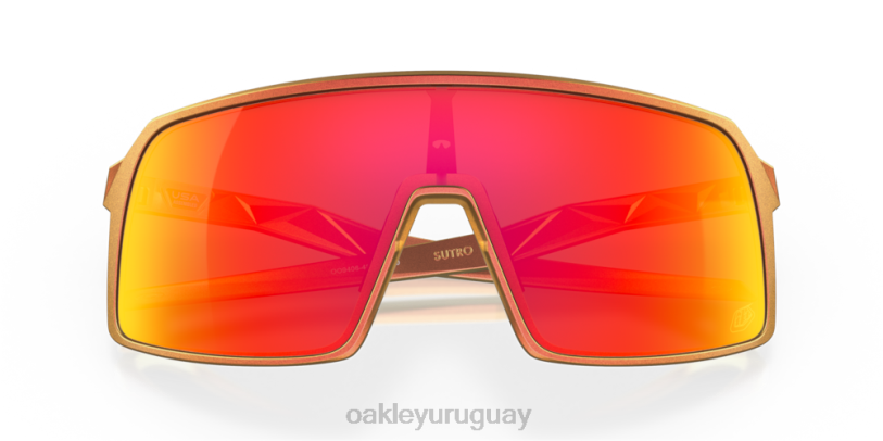 Oakley serie de diseños sutro troy lee XT4H929 gafas lentes prizm ruby, diseños de troy lee montura de cambio en oro rojo