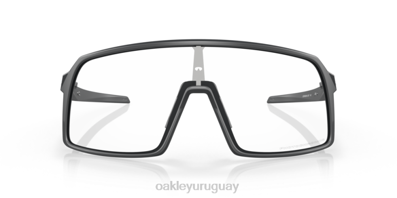Oakley sutro (ajuste de puente bajo) XT4H475 gafas Lentes fotocromáticas de iridio de transparente a negro, montura de carbono mate