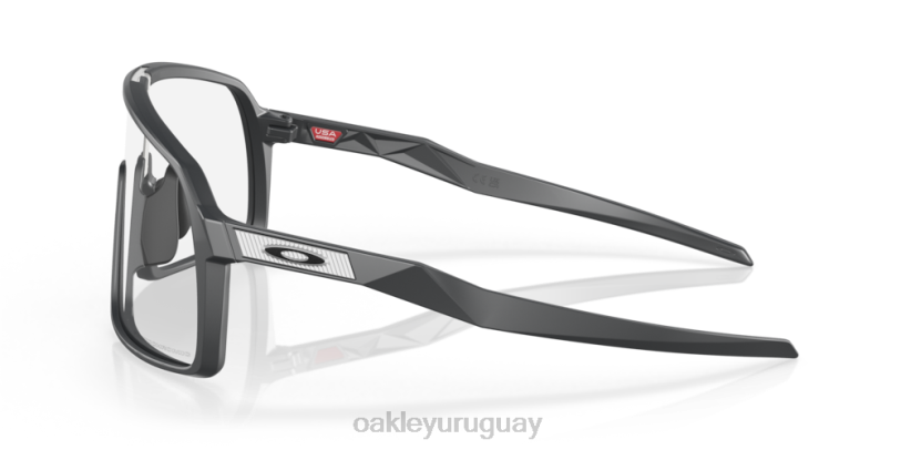 Oakley sutro (ajuste de puente bajo) XT4H475 gafas Lentes fotocromáticas de iridio de transparente a negro, montura de carbono mate