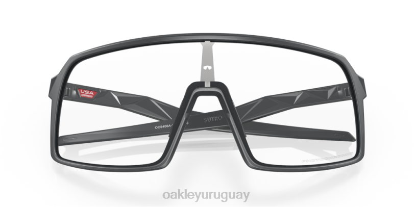 Oakley sutro (ajuste de puente bajo) XT4H475 gafas Lentes fotocromáticas de iridio de transparente a negro, montura de carbono mate