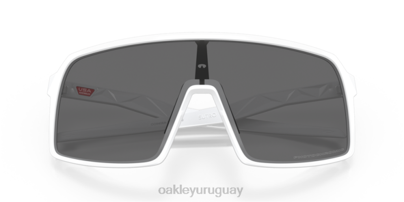 Oakley sutro (ajuste de puente bajo) XT4H476 gafas Lentes fotocromáticas de iridio de transparente a negro, montura blanca mate