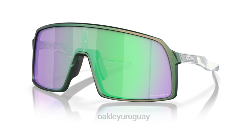 Oakley sutro (ajuste de puente bajo) descubre la colección XT4H927 gafas Lentes prizm road jade, montura con cambio de color verde plateado mate