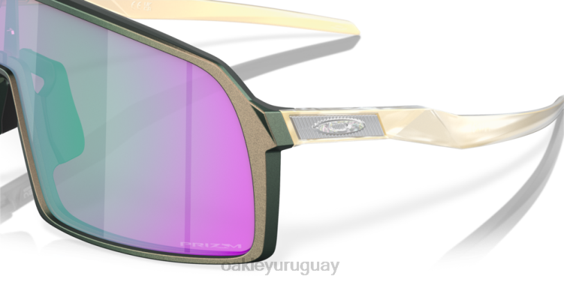 Oakley sutro (ajuste de puente bajo) descubre la colección XT4H927 gafas Lentes prizm road jade, montura con cambio de color verde plateado mate