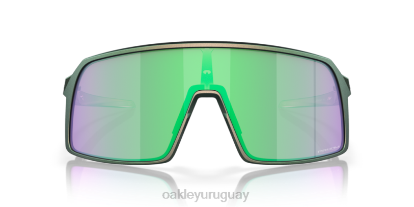 Oakley sutro descubre la colección XT4H245 gafas Lentes prizm road jade, montura con cambio de color verde plateado mate