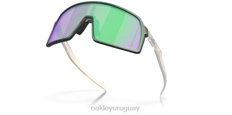 Oakley sutro descubre la colección XT4H245 gafas Lentes prizm road jade, montura con cambio de color verde plateado mate