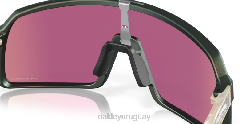 Oakley sutro descubre la colección XT4H245 gafas Lentes prizm road jade, montura con cambio de color verde plateado mate
