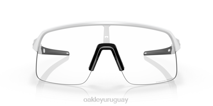 Oakley sutro lite (ajuste de puente bajo) XT4H454 gafas Lentes fotocromáticas de iridio de transparente a negro, montura blanca mate