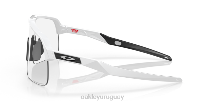 Oakley sutro lite (ajuste de puente bajo) XT4H454 gafas Lentes fotocromáticas de iridio de transparente a negro, montura blanca mate