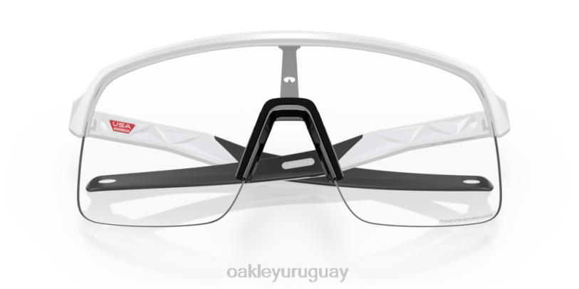 Oakley sutro lite (ajuste de puente bajo) XT4H454 gafas Lentes fotocromáticas de iridio de transparente a negro, montura blanca mate