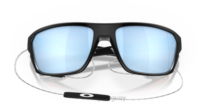 Oakley tiro dividido XT4H299 gafas Lentes prizm polarizadas deep water, montura negra mate