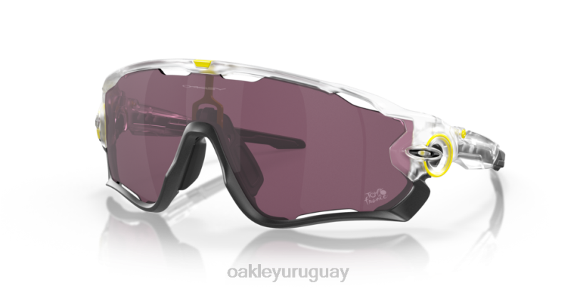 Oakley tour de francia 2022 rompedor de mandíbulas XT4H882 gafas lentes prizm road negro, montura transparente mate